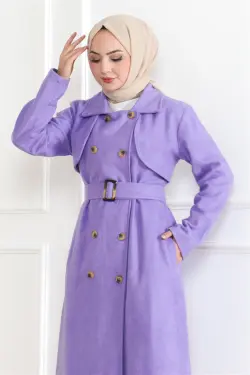 Double Breasted Stamped Coat