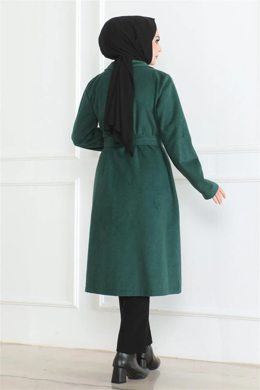 Double Breasted Stamped Coat-detail