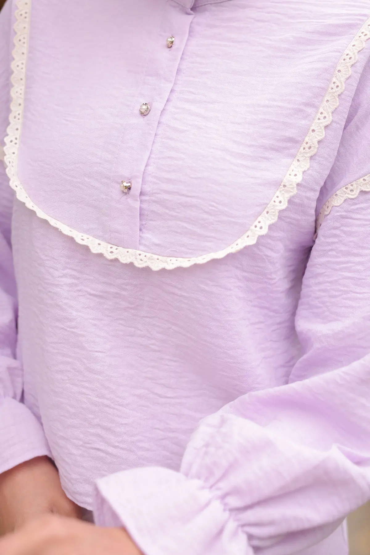 Double Suit With Knitted Collar-detail