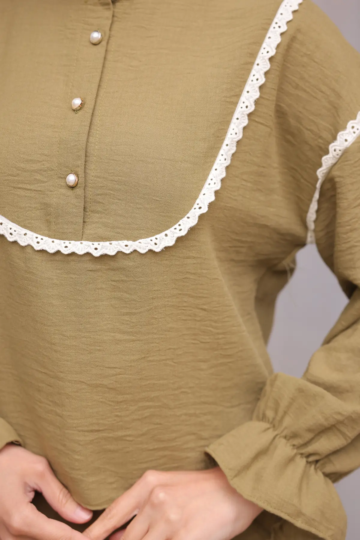 Double Suit With Knitted Collar-detail