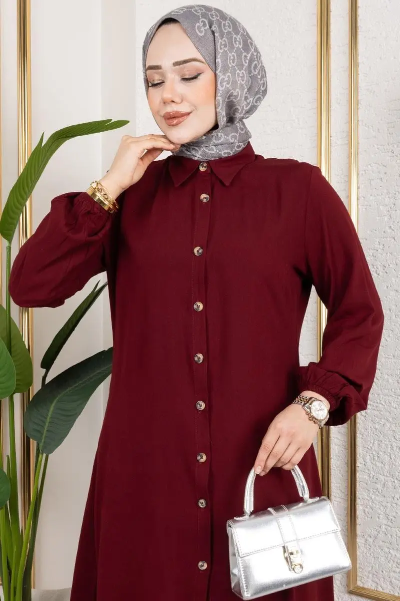 Elastic Cuff Viscose Tunic-detail