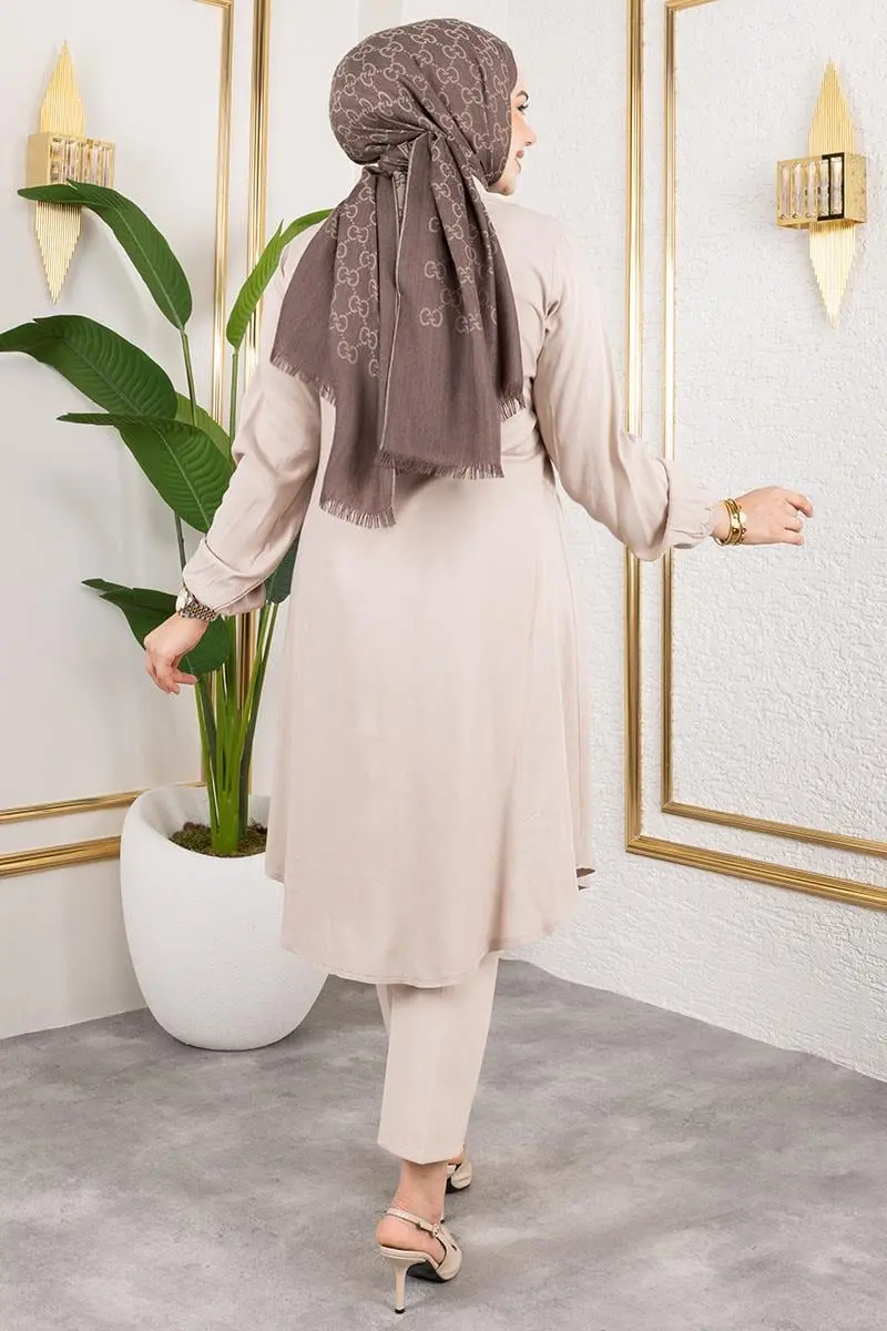 Elastic Cuff Viscose Tunic-detail