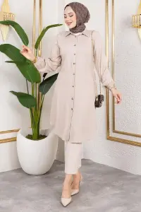 Elastic Cuff Viscose Tunic