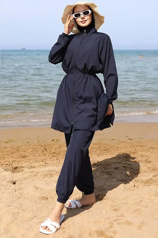 Elastic Sides And Bag Hijab Swimsuit-detail