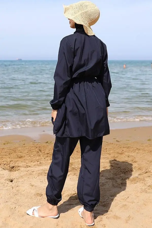 Elastic Sides And Bag Hijab Swimsuit-detail