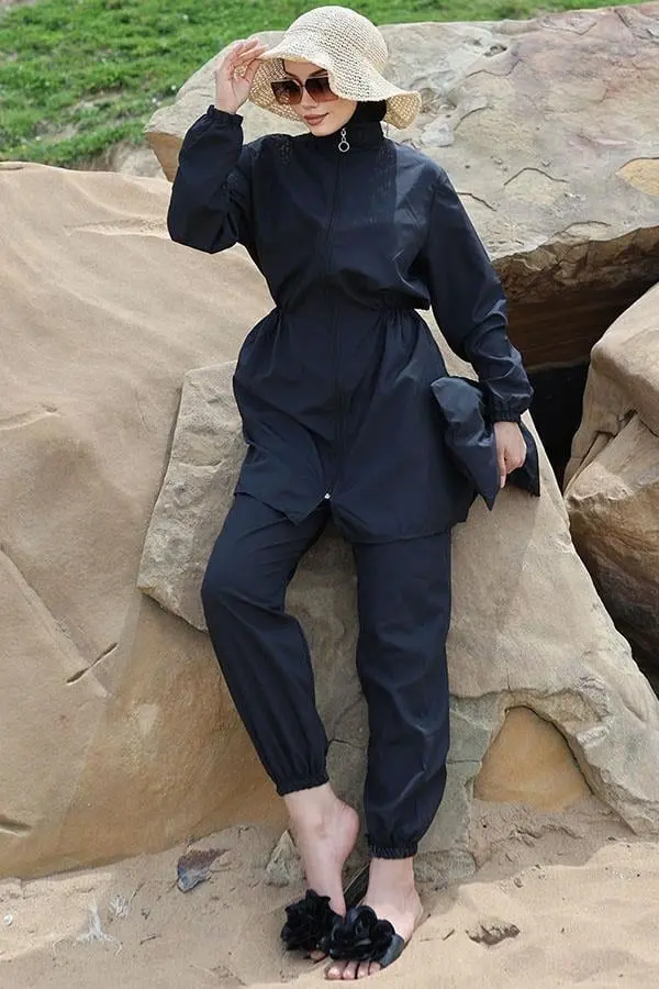 Elastic Sides And Bag Hijab Swimsuit-detail