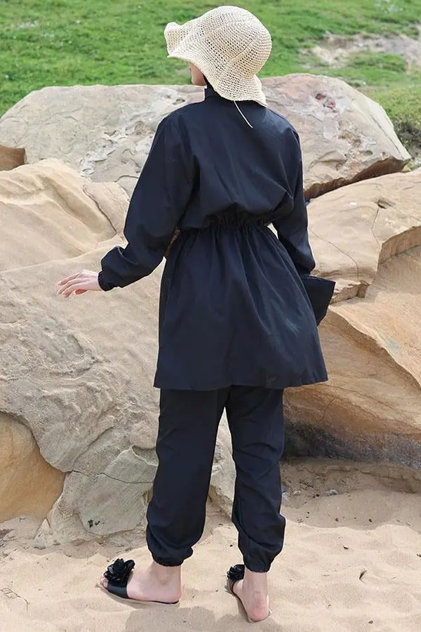 Elastic Sides And Bag Hijab Swimsuit-detail