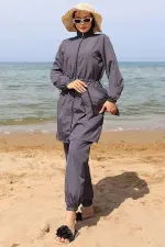 Elastic Waist Bag Modest Swimsuit