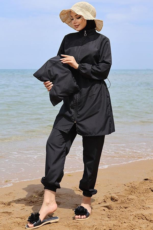 Elastic Waist Bag Modest Swimsuit