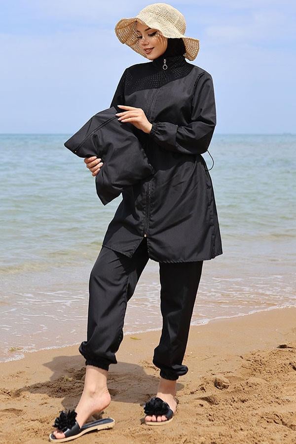 Elastic Waist Bag Modest Swimsuit