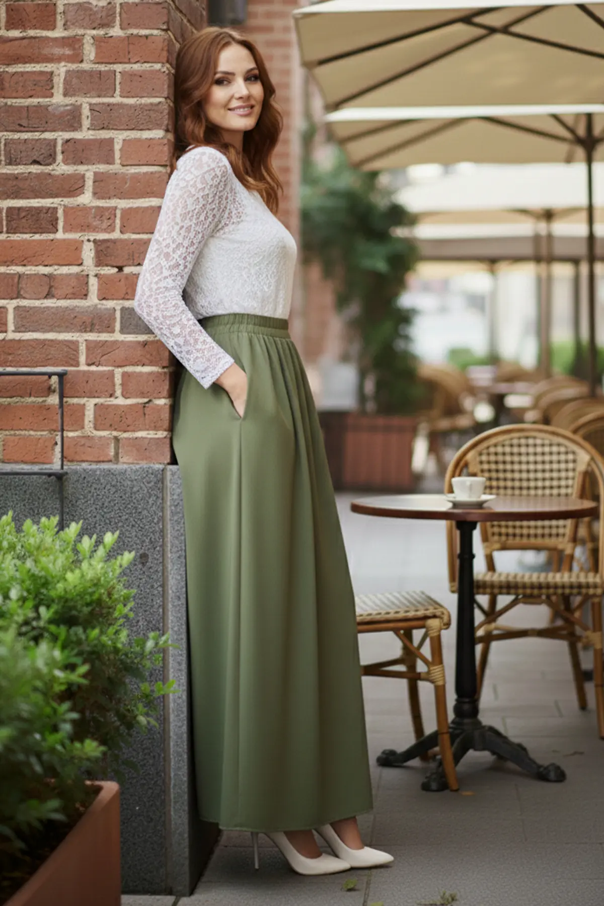 Elastic Waist Double Skirt-detail