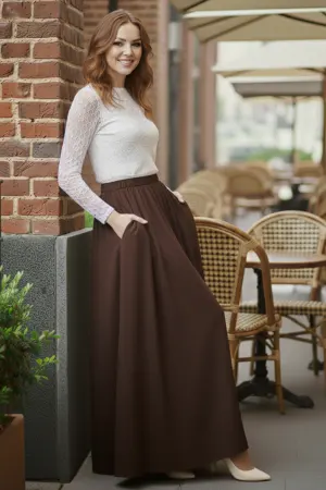 Elastic Waist Double Skirt