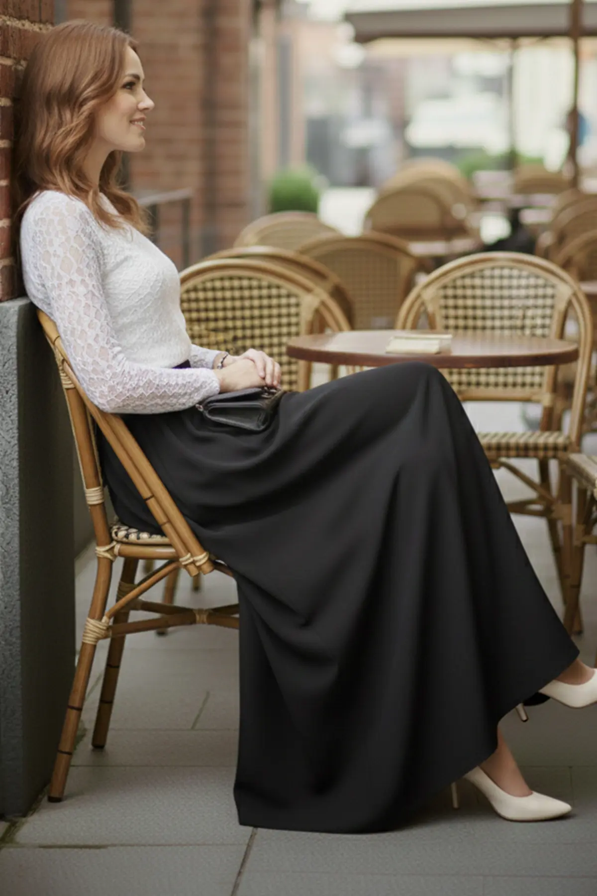 Elastic Waist Double Skirt-detail