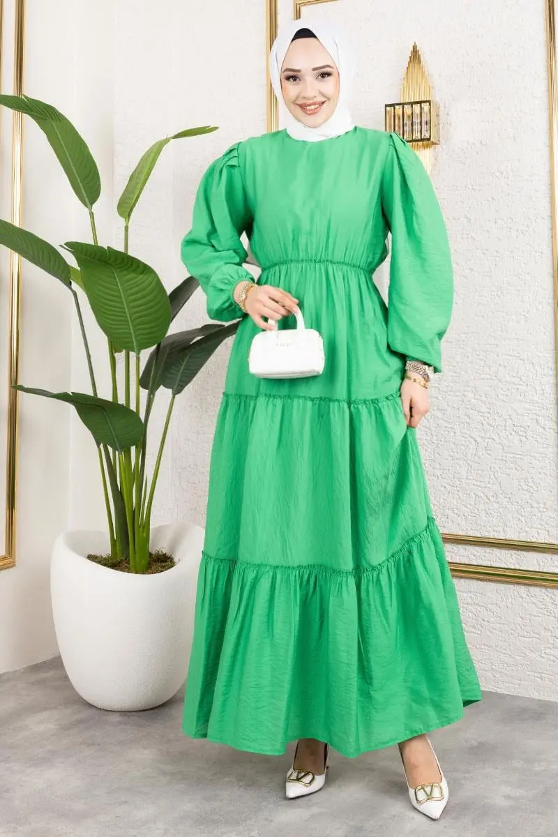 Elastic Waist Hijab Dress-detail