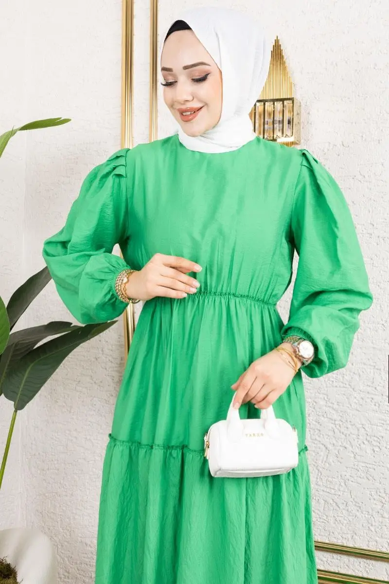 Elastic Waist Hijab Dress-detail