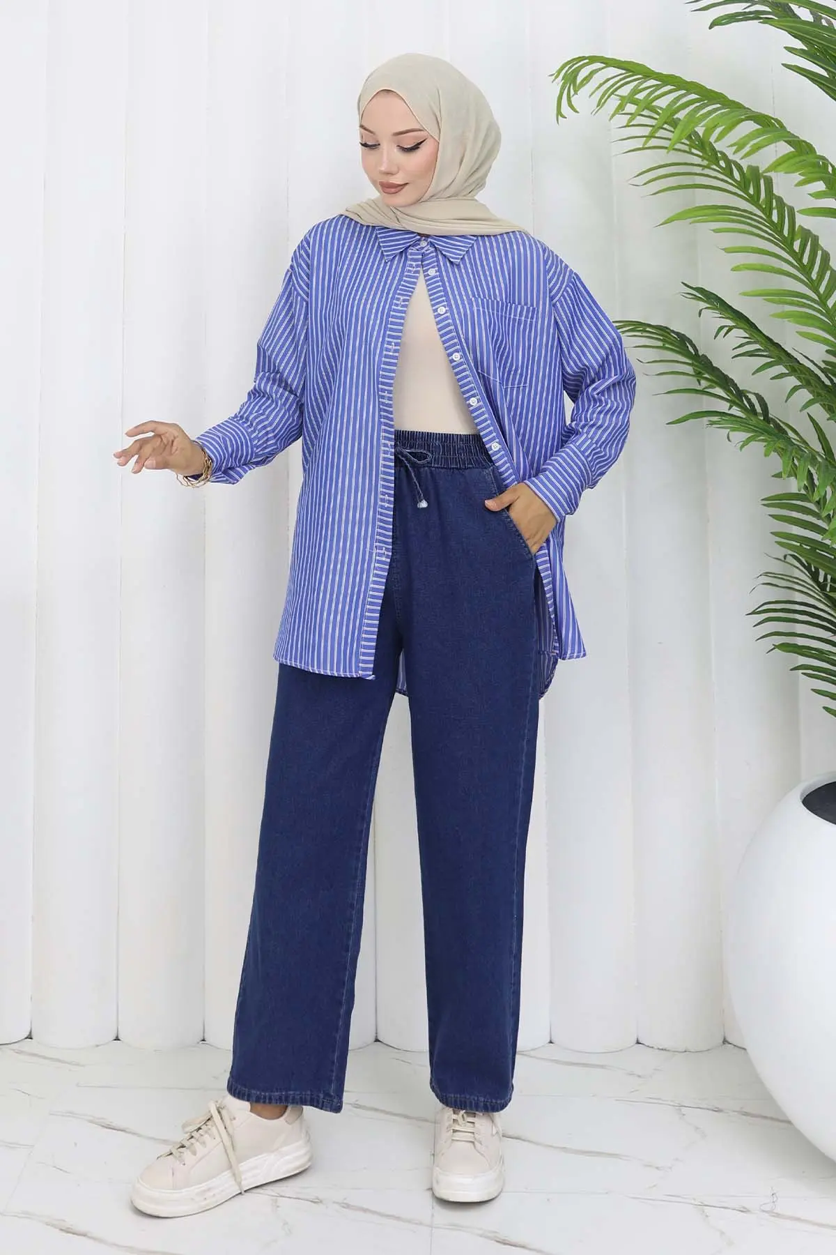 Elastic Waist Jeans-detail