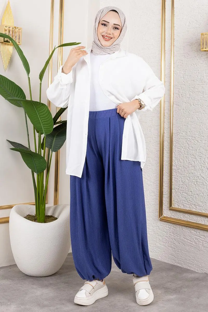 Elastic Waist Shalwar Trousers-detail