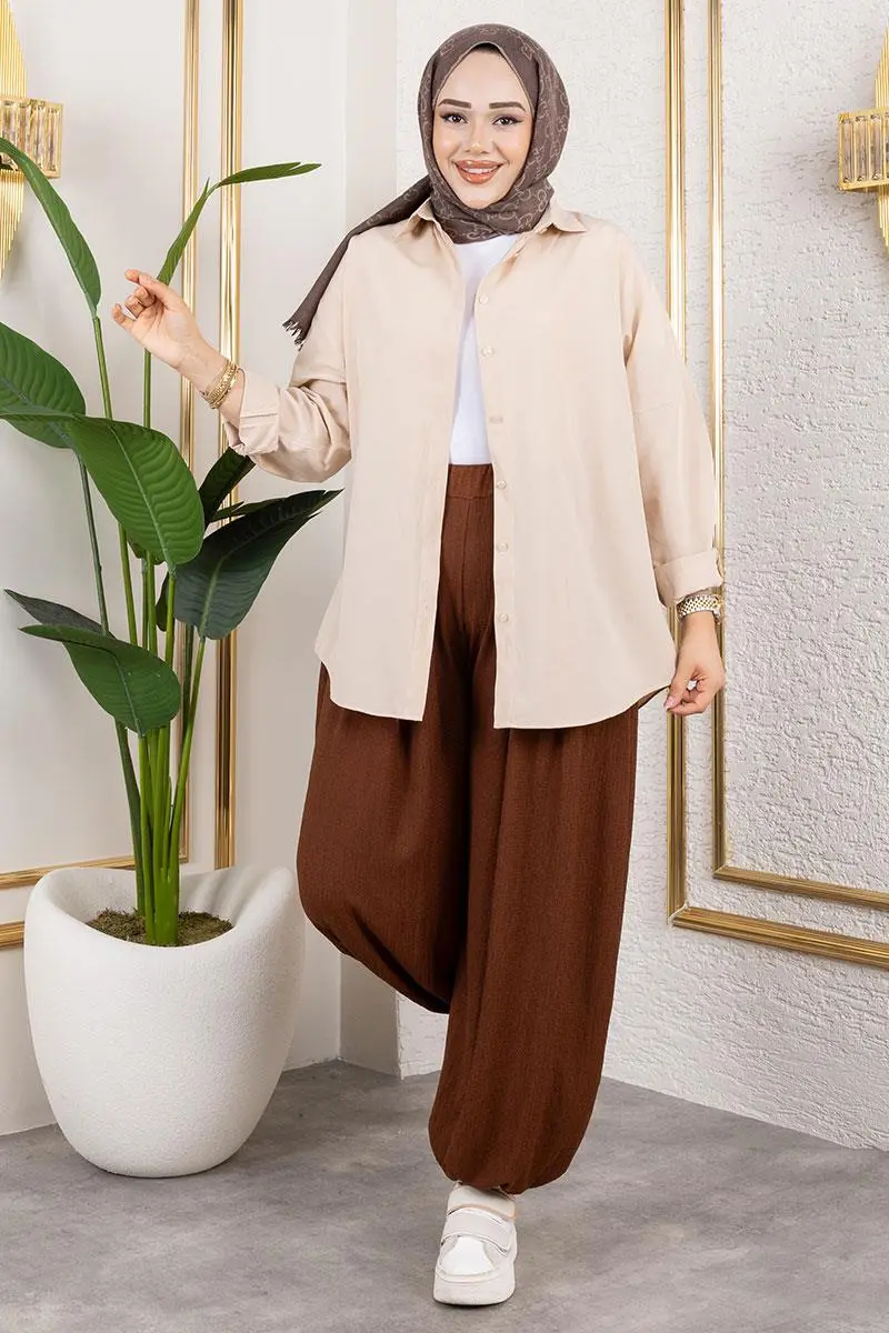 Elastic Waist Shalwar Trousers-detail