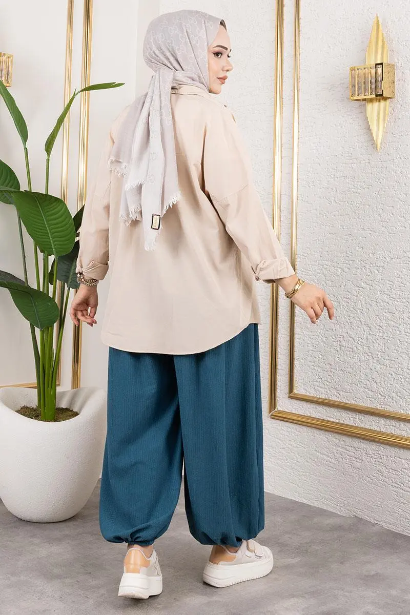 Elastic Waist Shalwar Trousers-detail