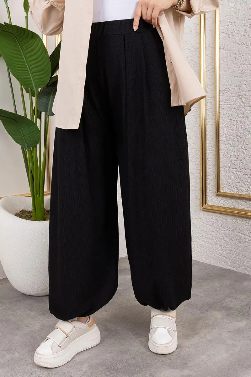 Elastic Waist Shalwar Trousers-detail