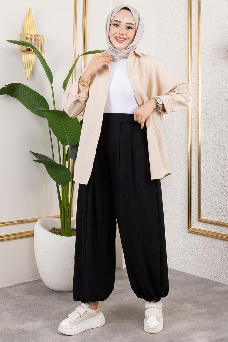 Elastic Waist Shalwar Trousers