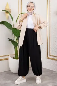 Elastic Waist Shalwar Trousers