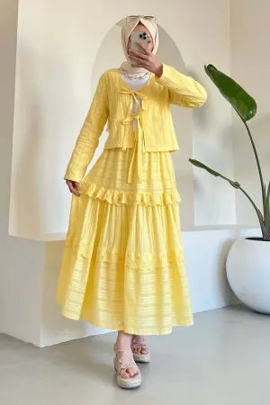 Embroidered Skirted Suit