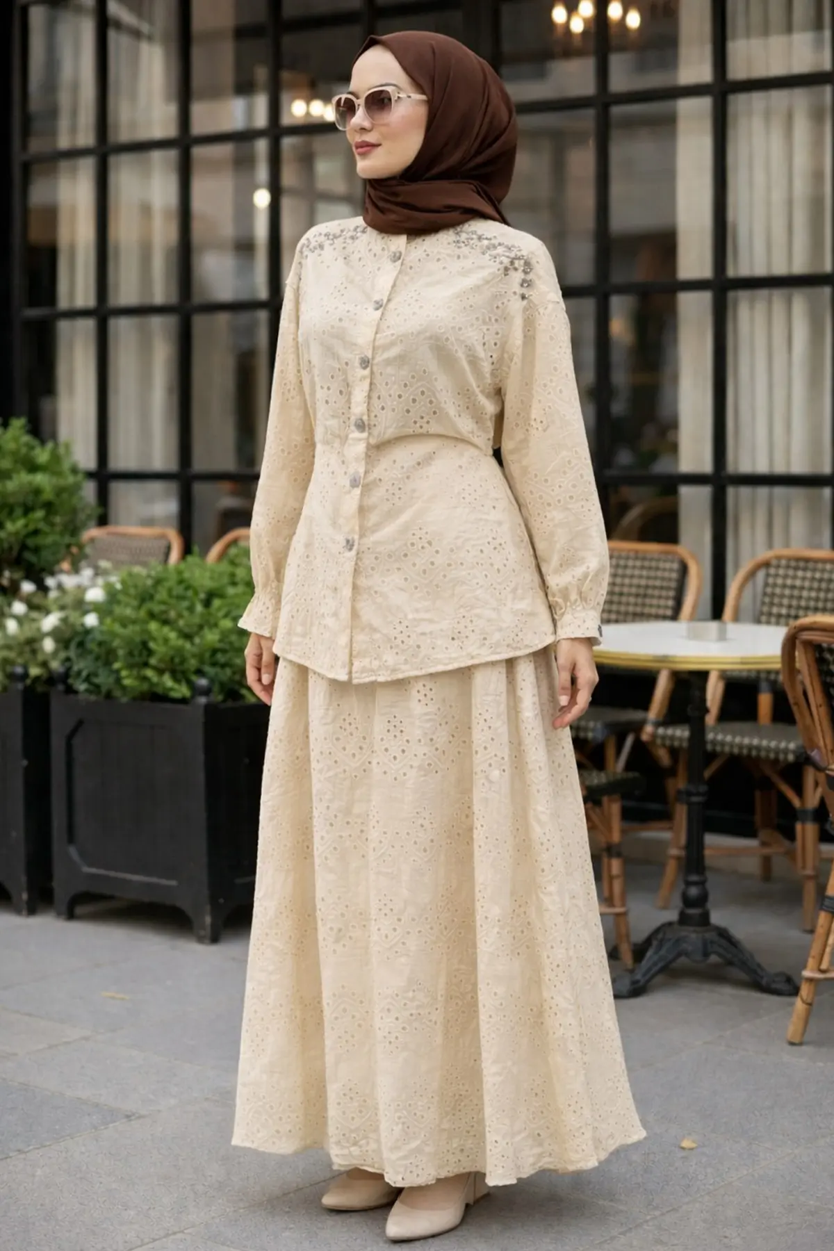 Fisto Stone Embellished Two-piece Set-detail