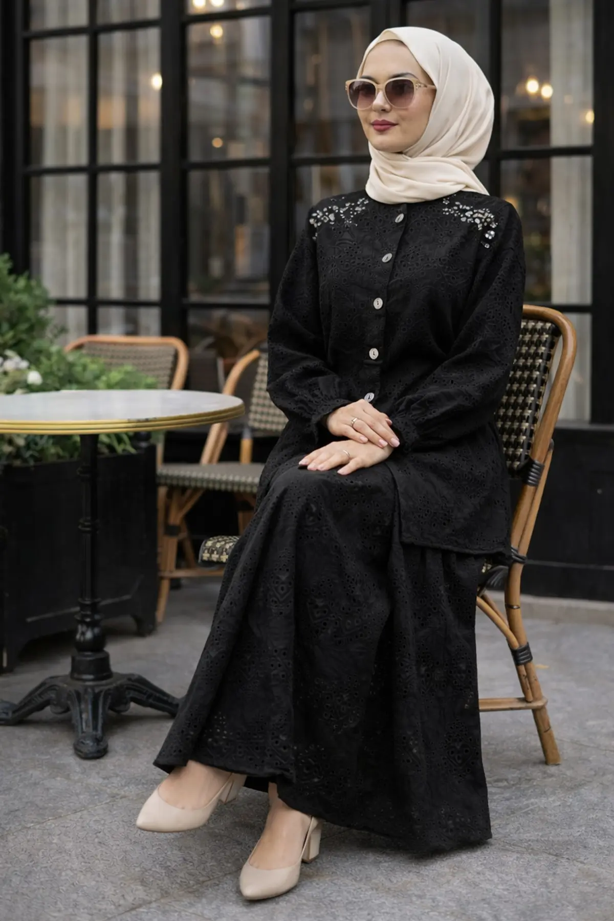 Fisto Stone Embellished Two-piece Set-detail