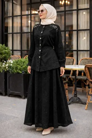 Fisto Stone Embellished Two-piece Set