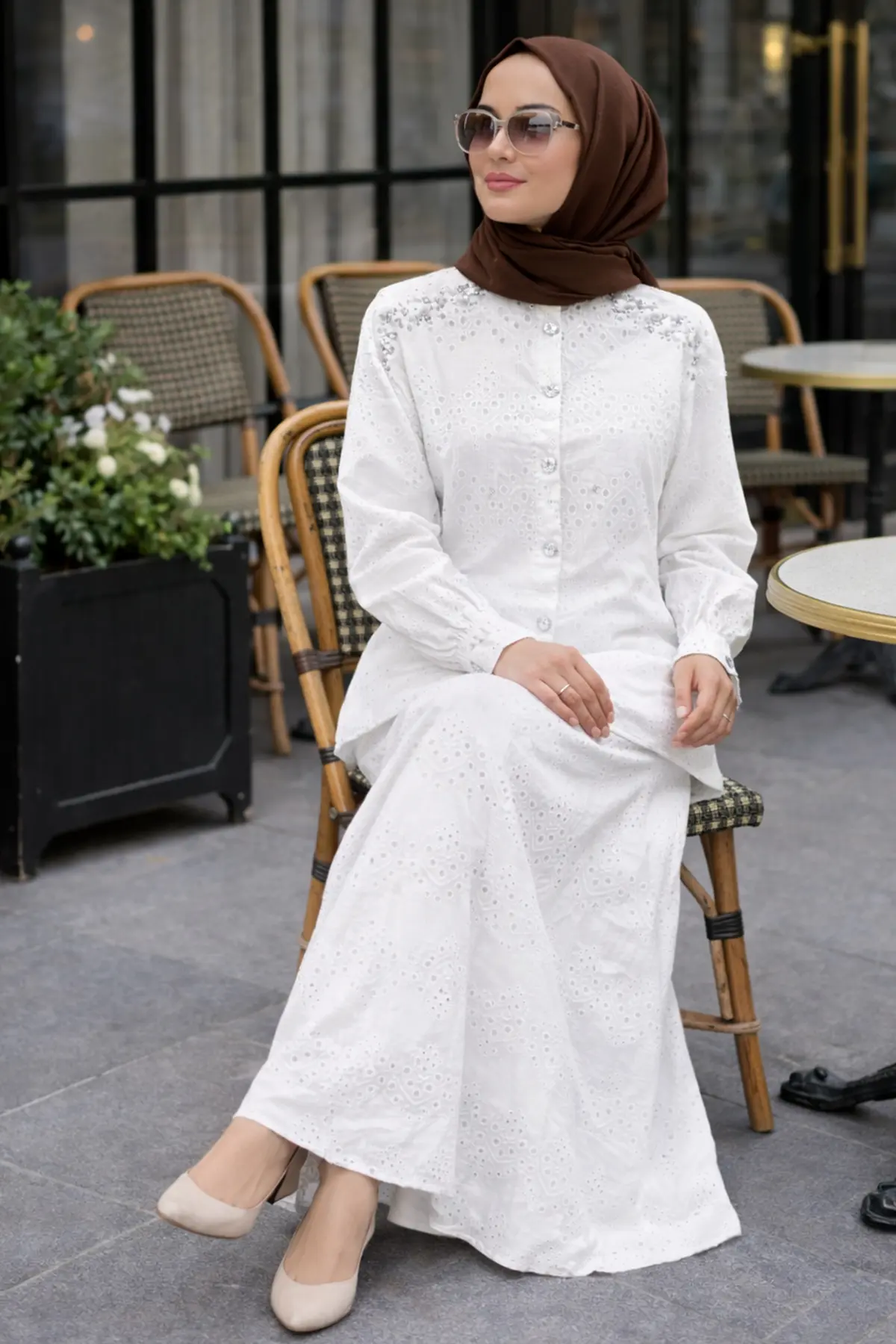 Fisto Stone Embellished Two-piece Set-detail