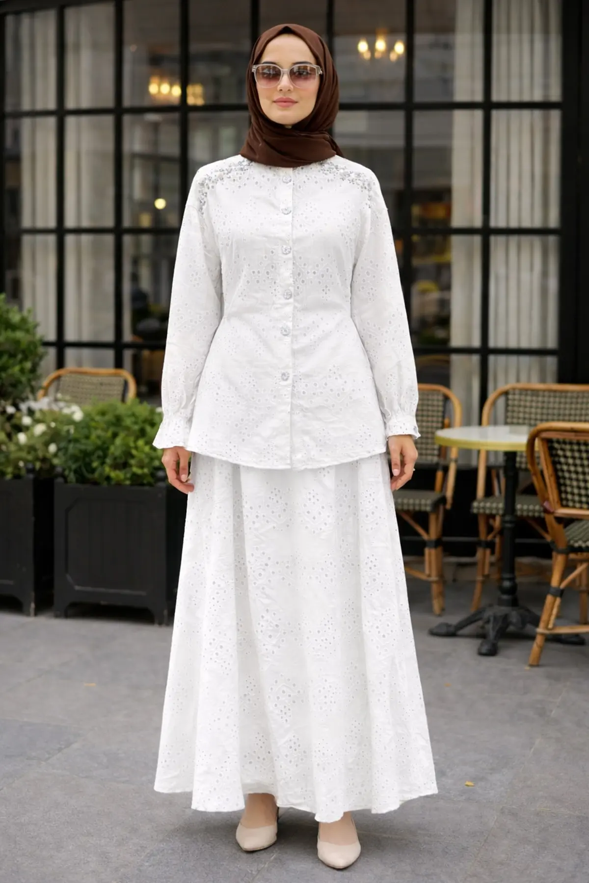 Fisto Stone Embellished Two-piece Set-detail