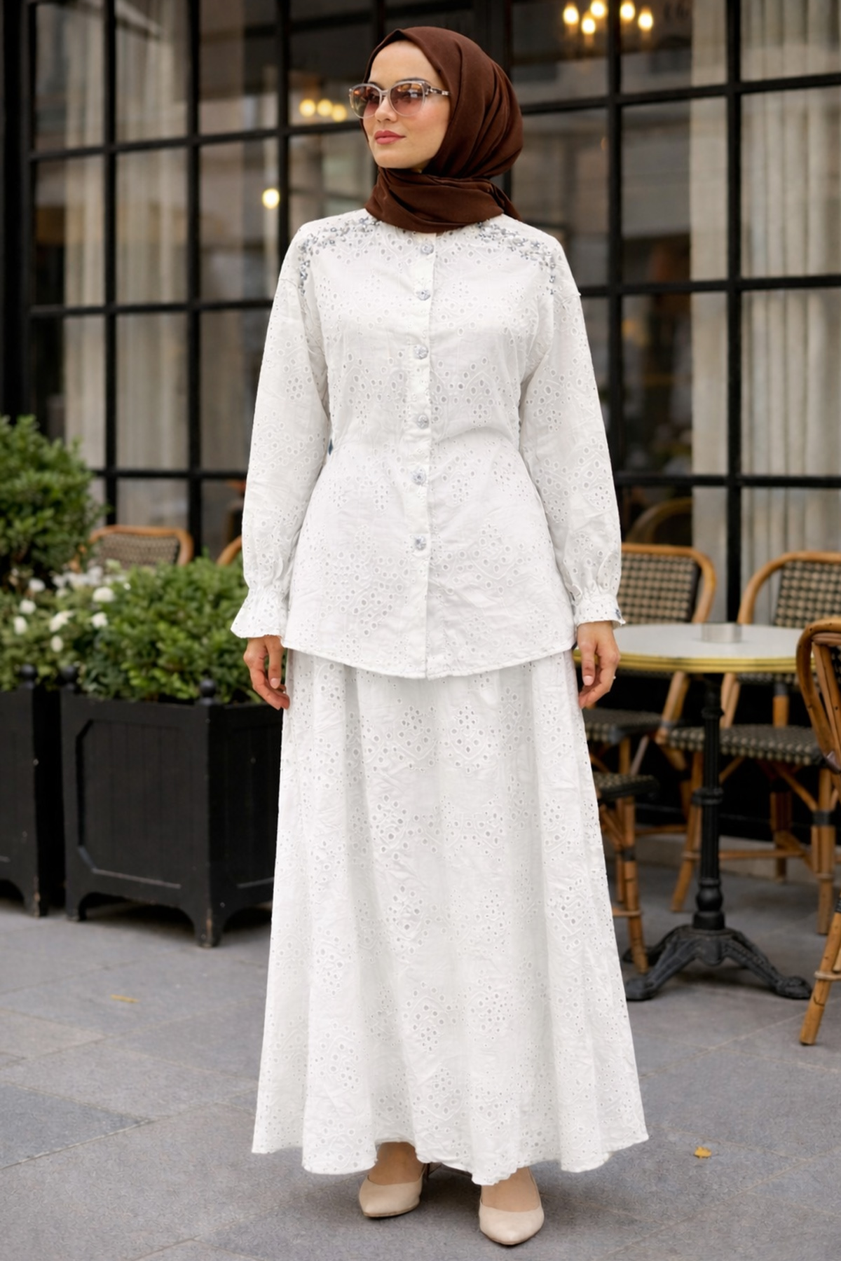 Fisto Stone Embellished Two-piece Set