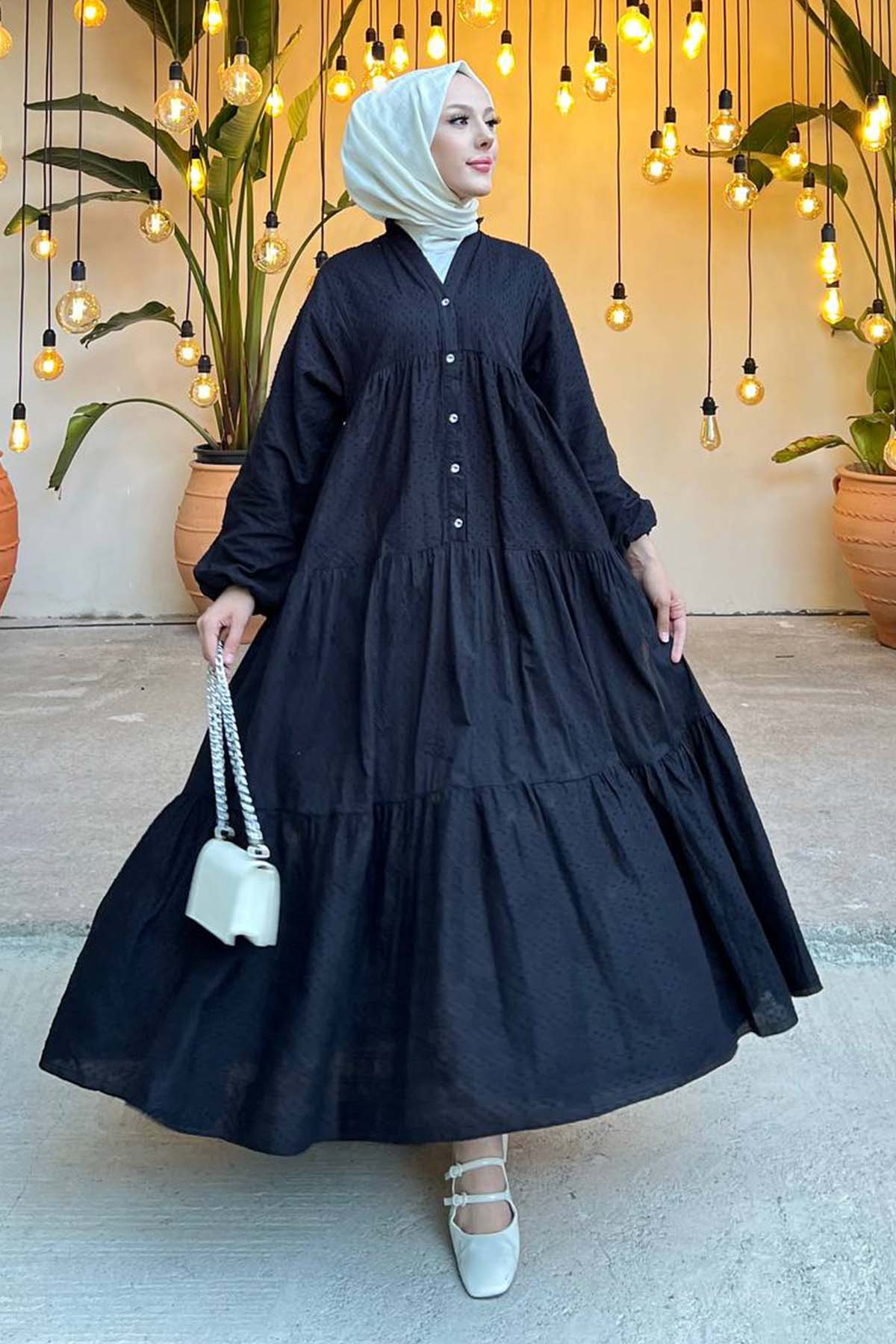 Floral Embossed Patterned Dress