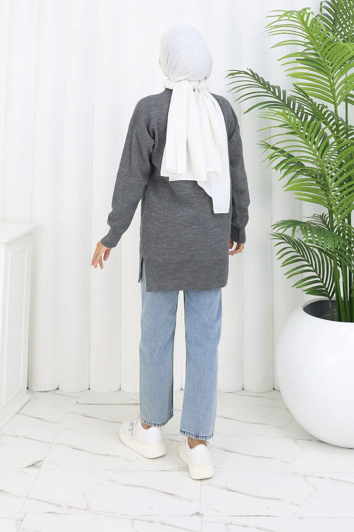 Floral Knit Tunic-detail