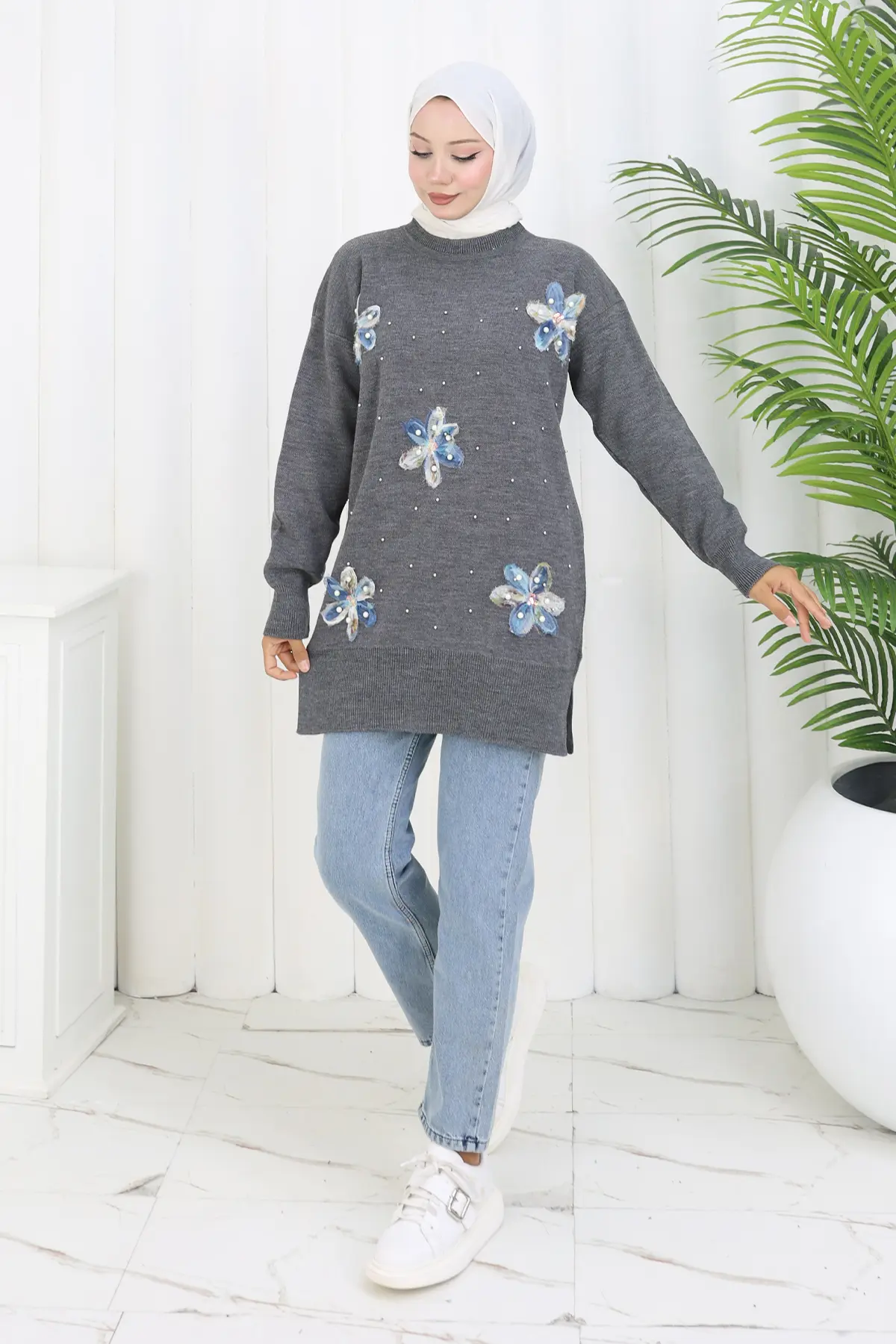 Floral Knit Tunic