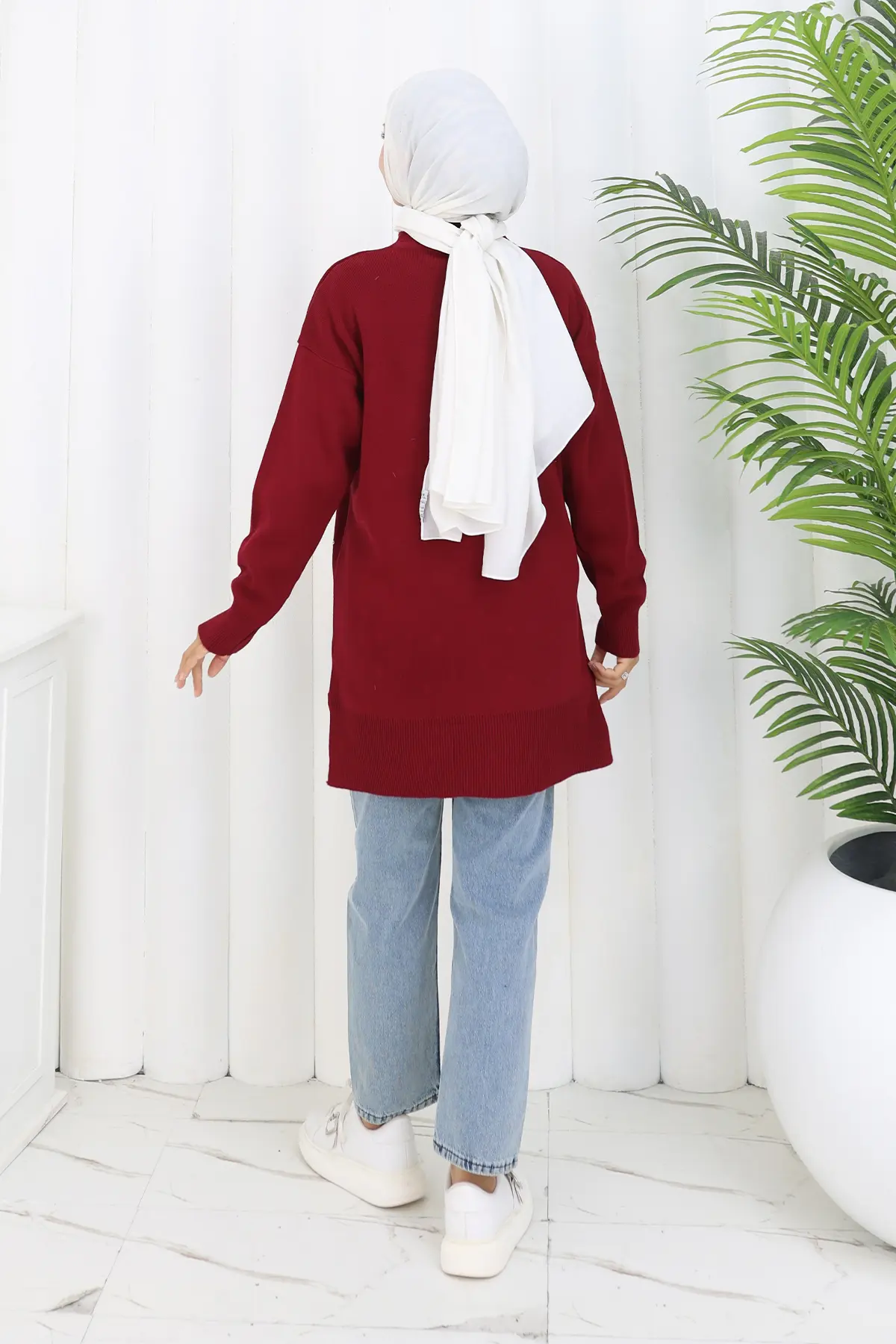 Floral Knit Tunic-detail