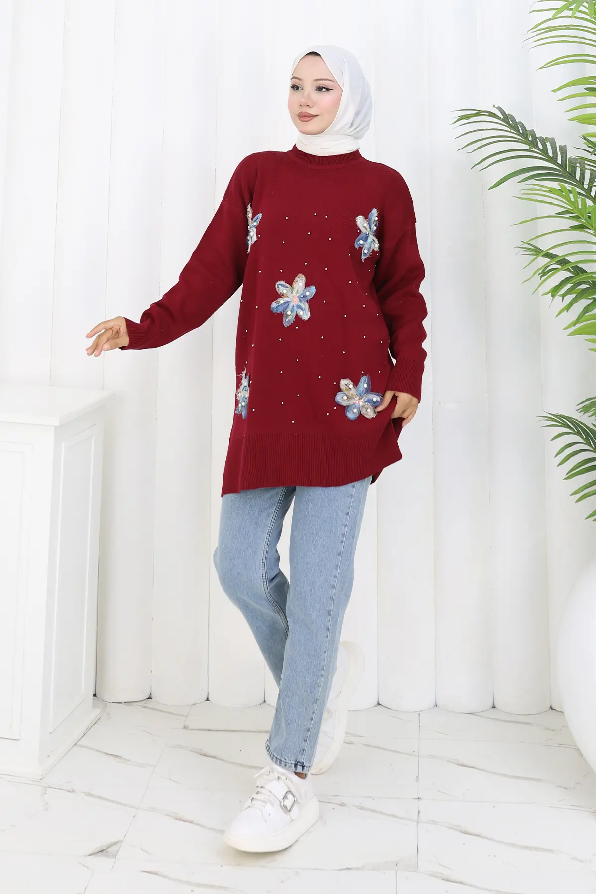 Floral Knit Tunic