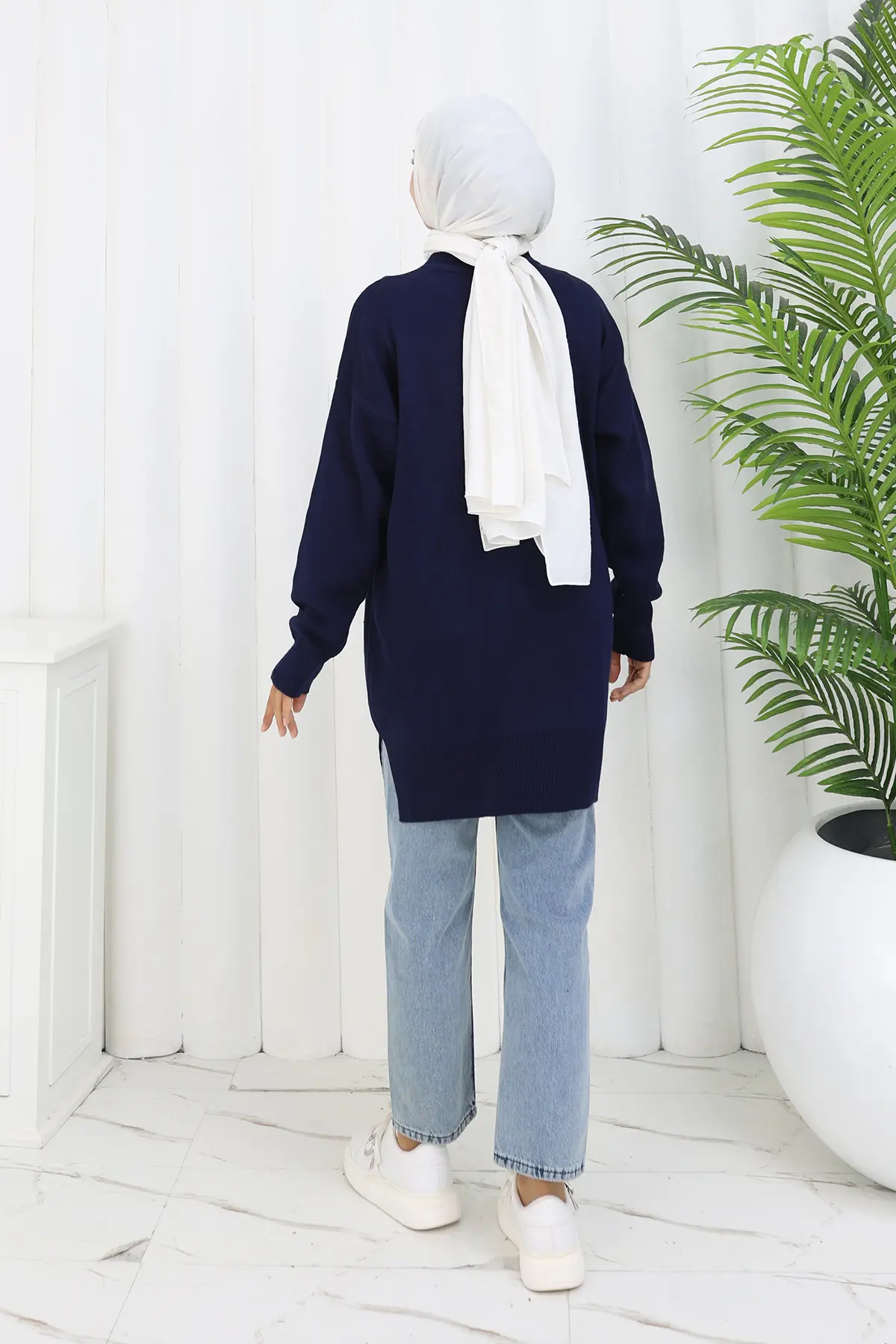 Floral Knit Tunic-detail