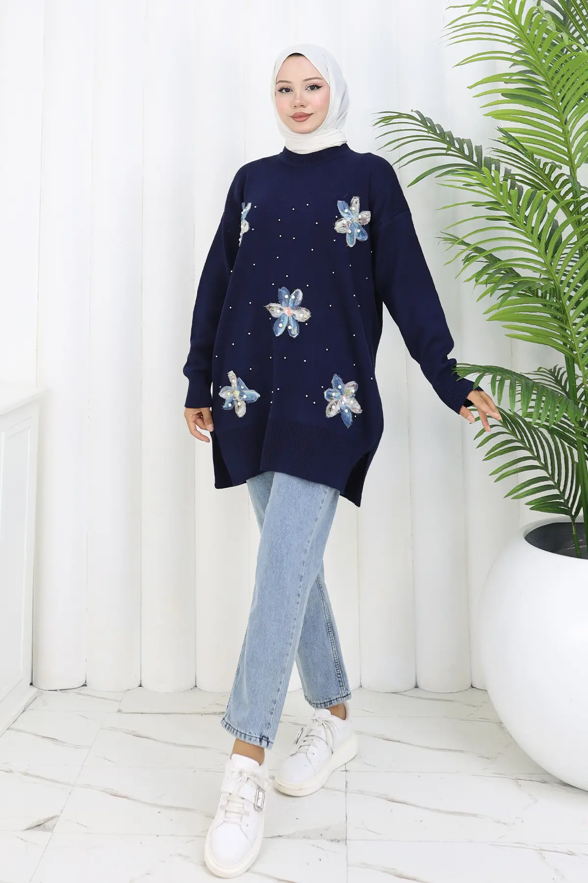 Floral Knit Tunic