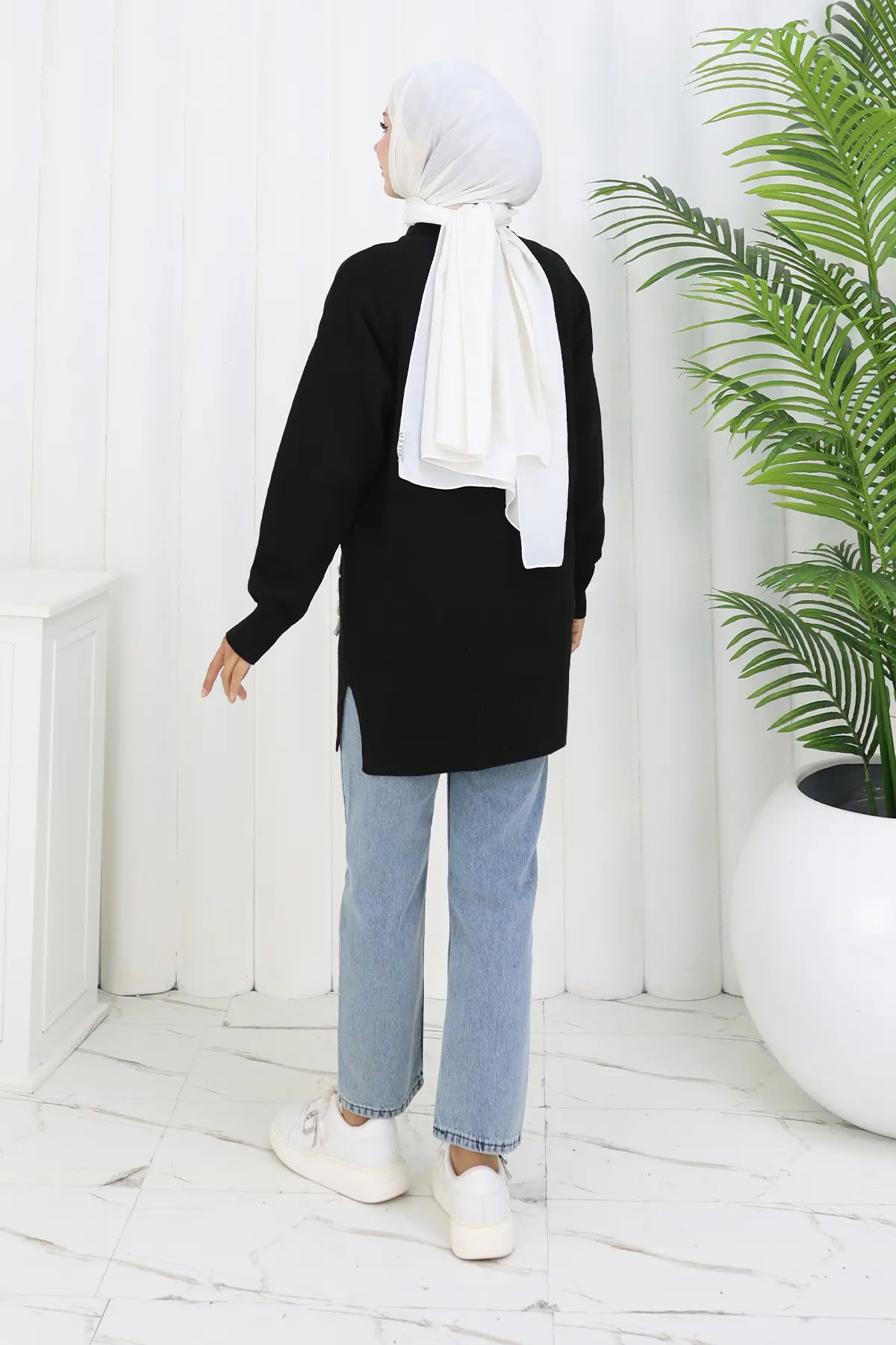 Floral Knit Tunic-detail