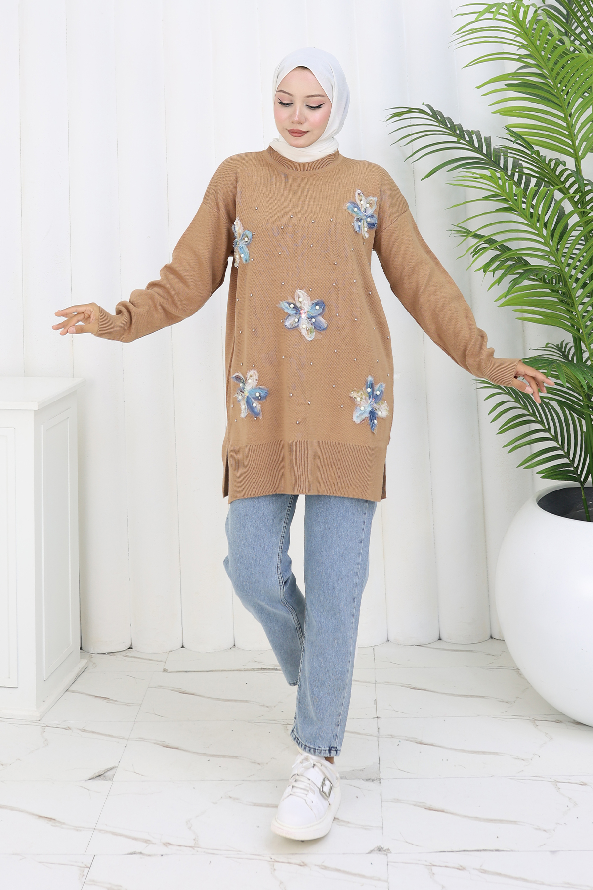 Floral Knit Tunic