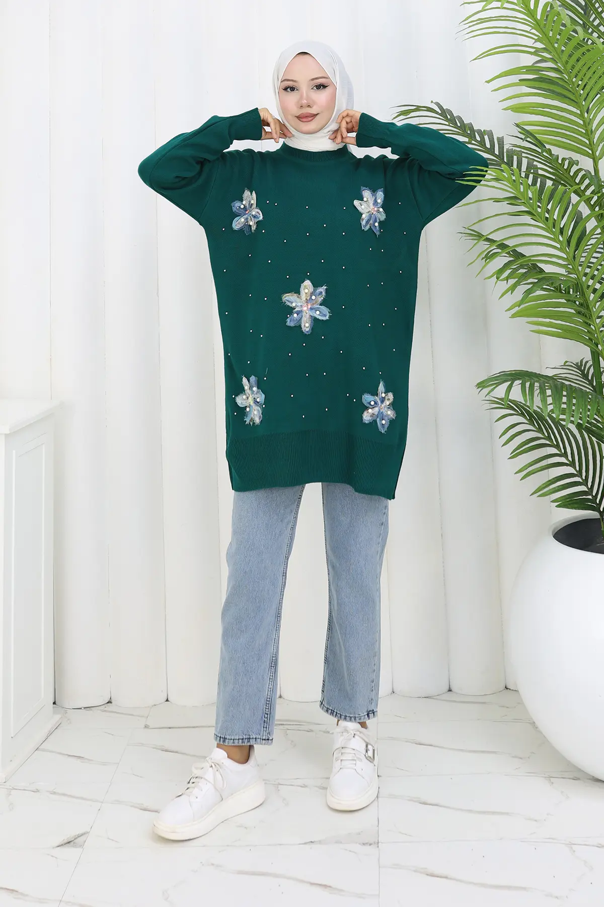 Floral Knit Tunic