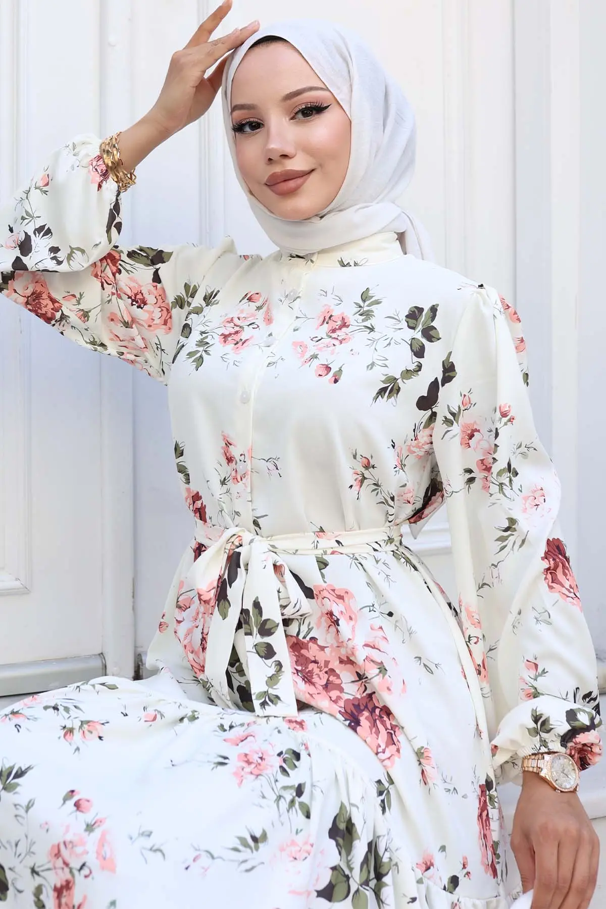 Floral Patterned Dress-detail