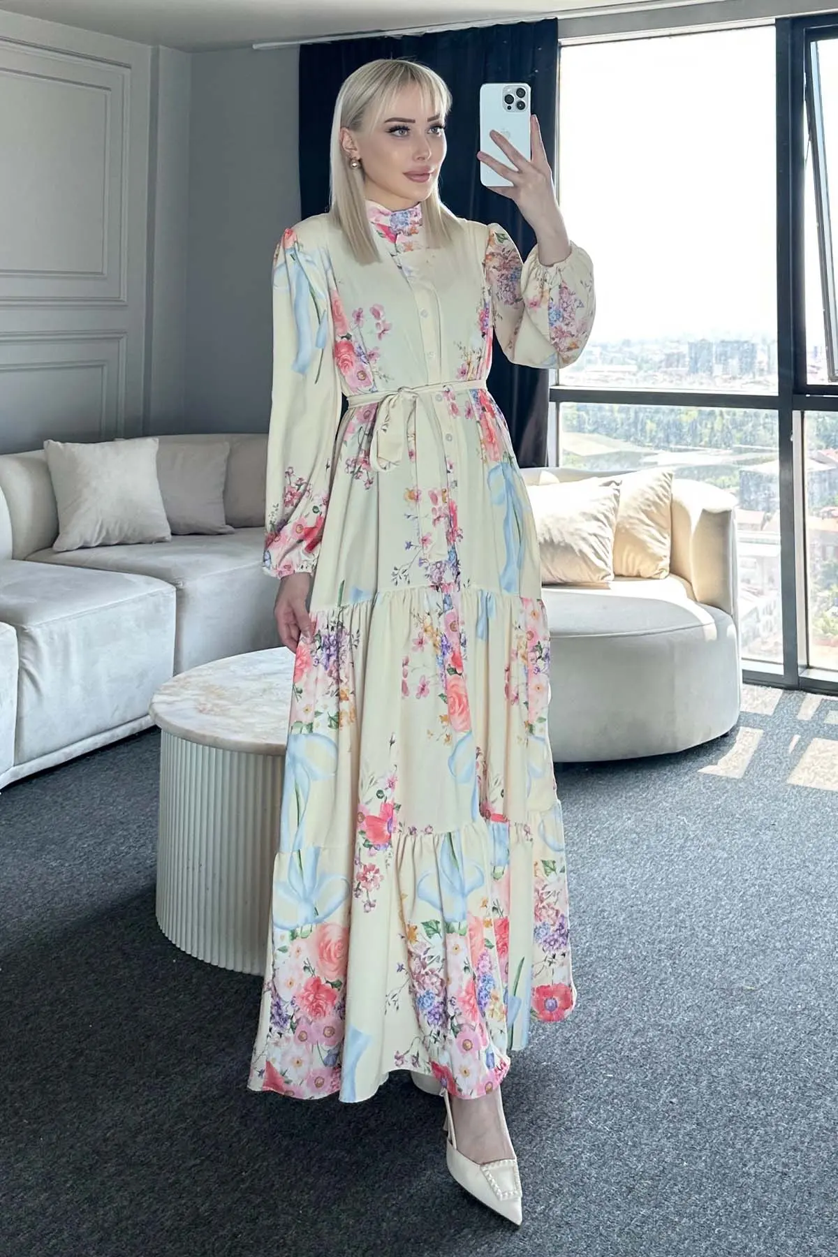 Floral Patterned Dress-detail