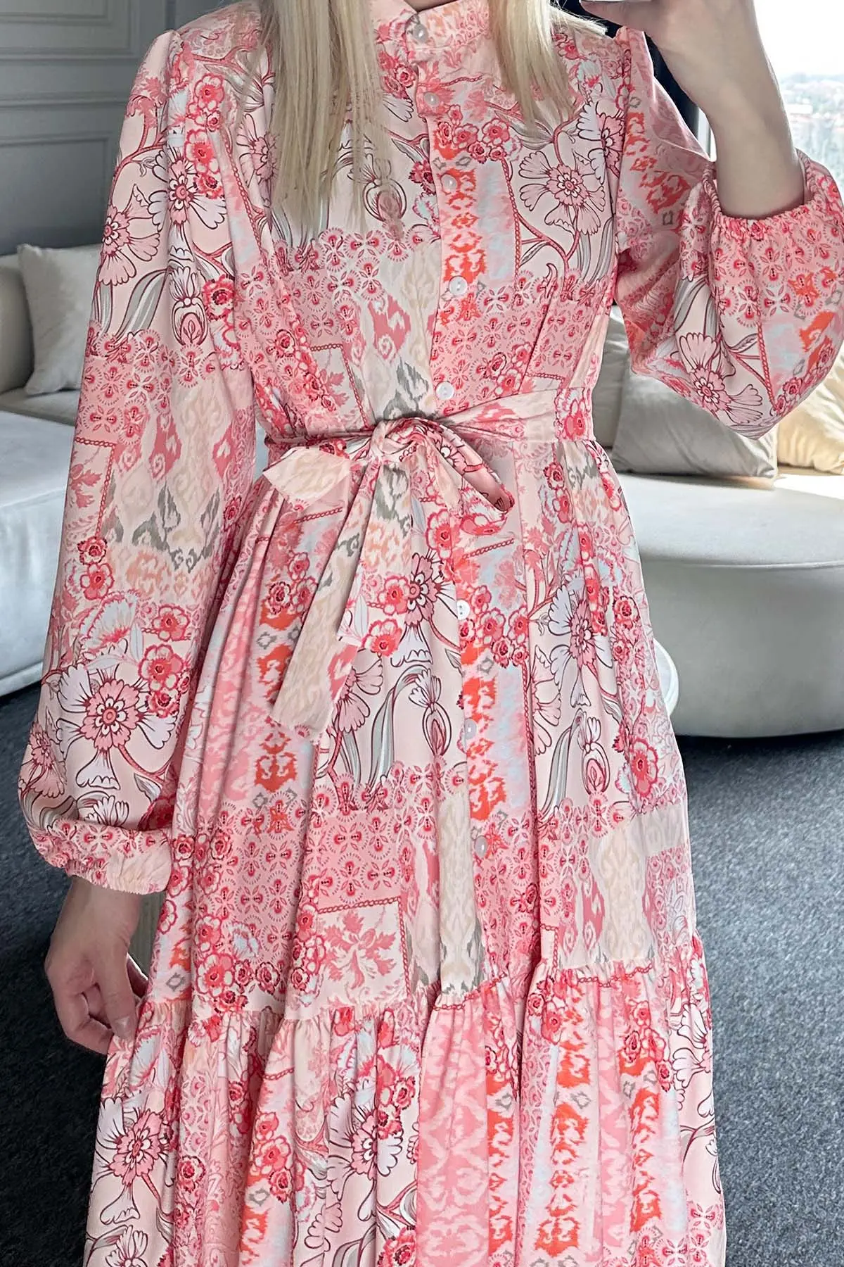Floral Patterned Dress-detail