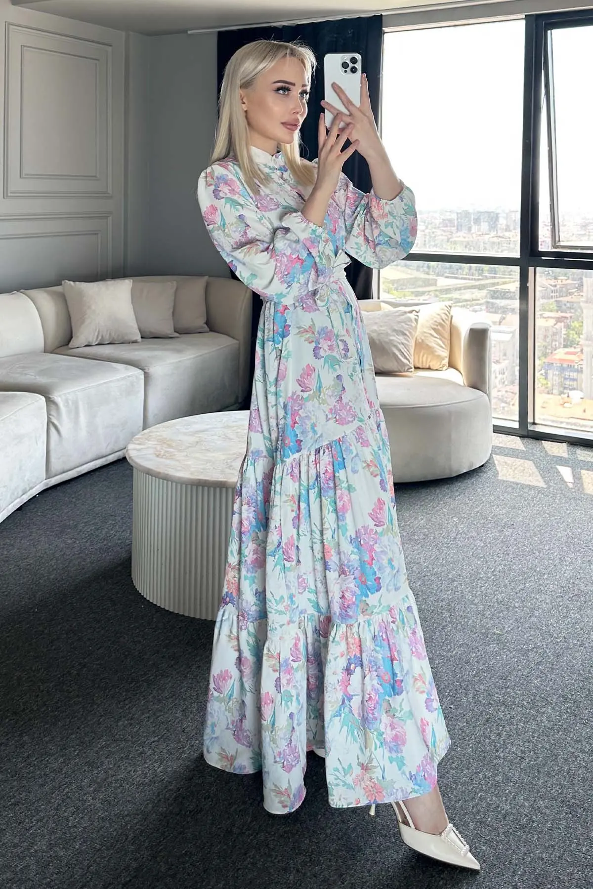 Floral Patterned Dress-detail