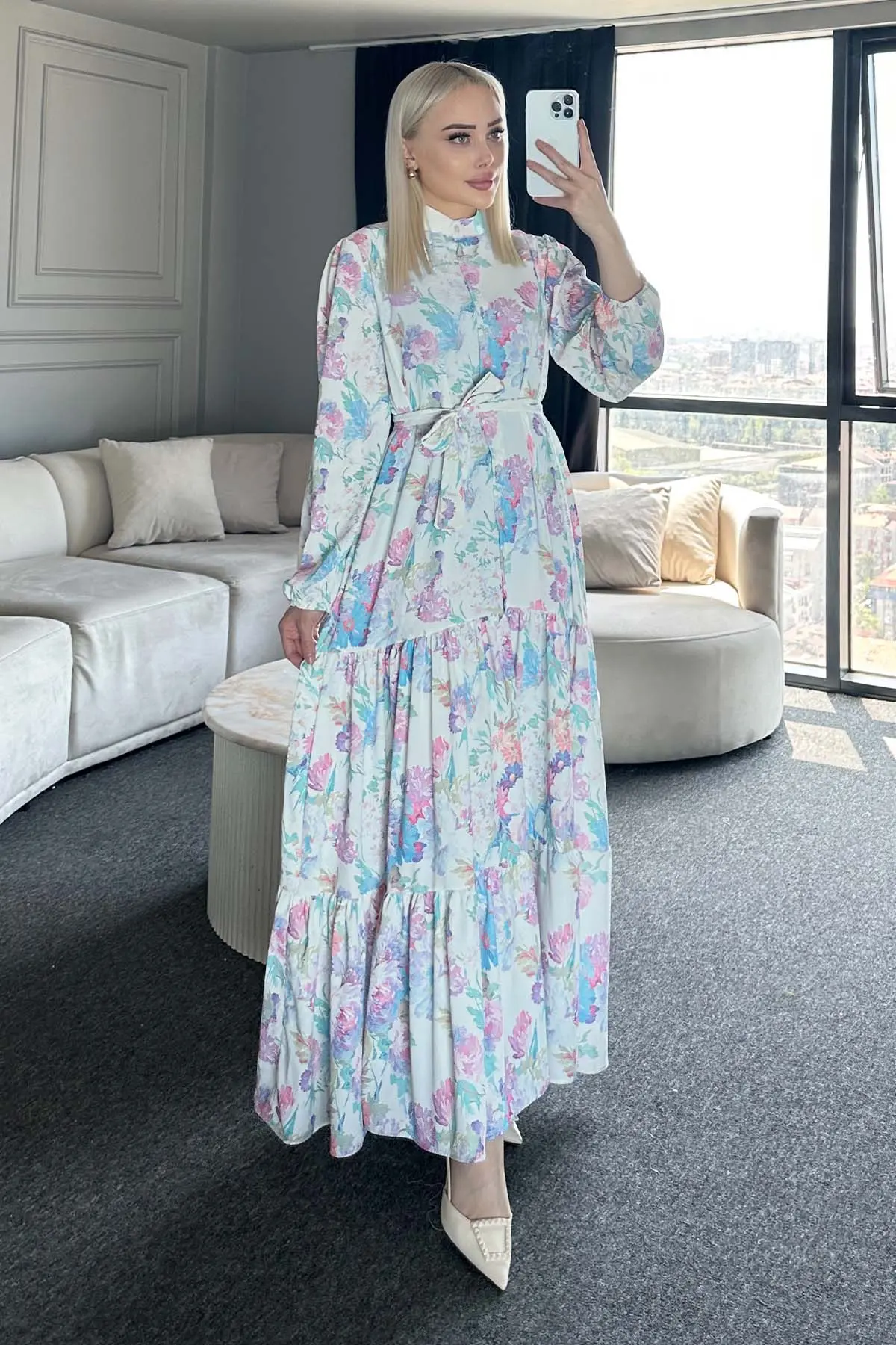 Floral Patterned Dress-detail