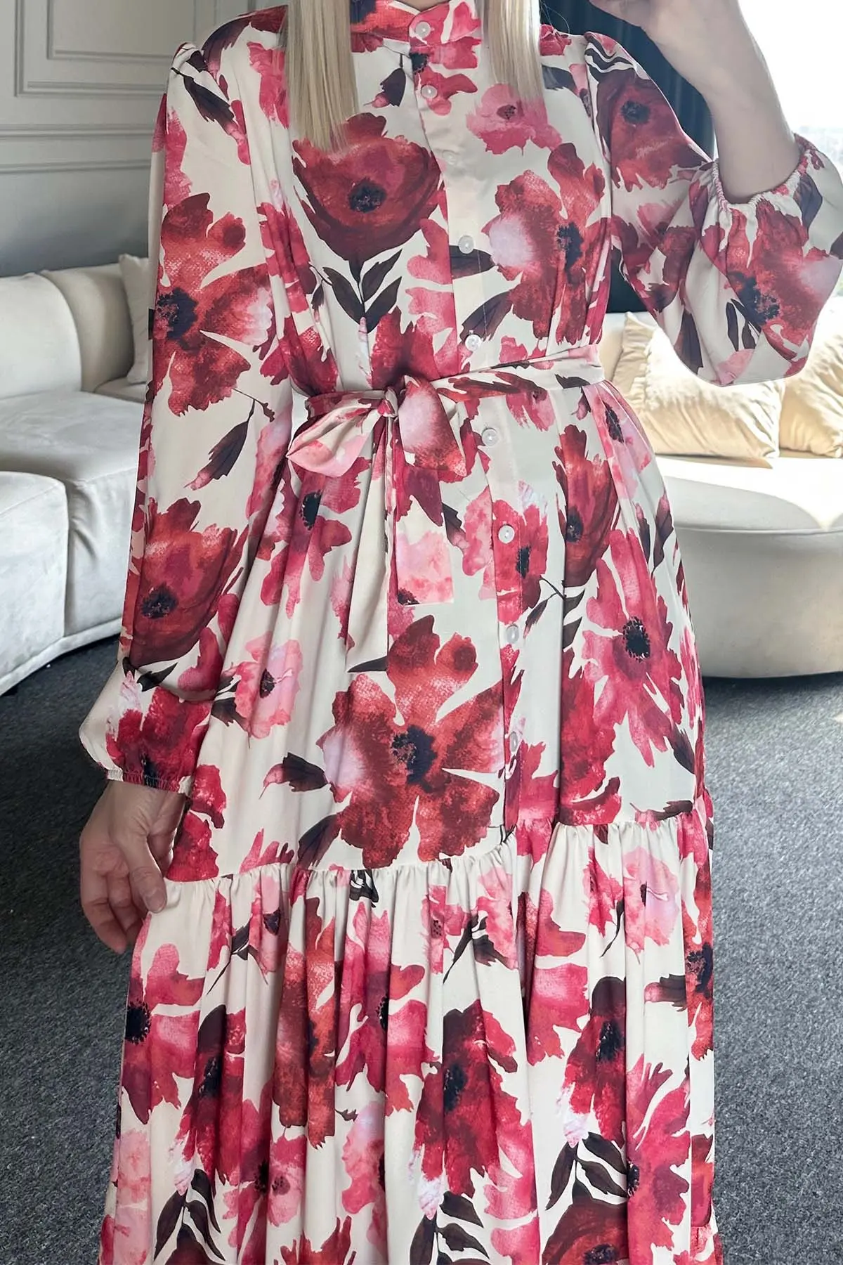 Floral Patterned Dress-detail