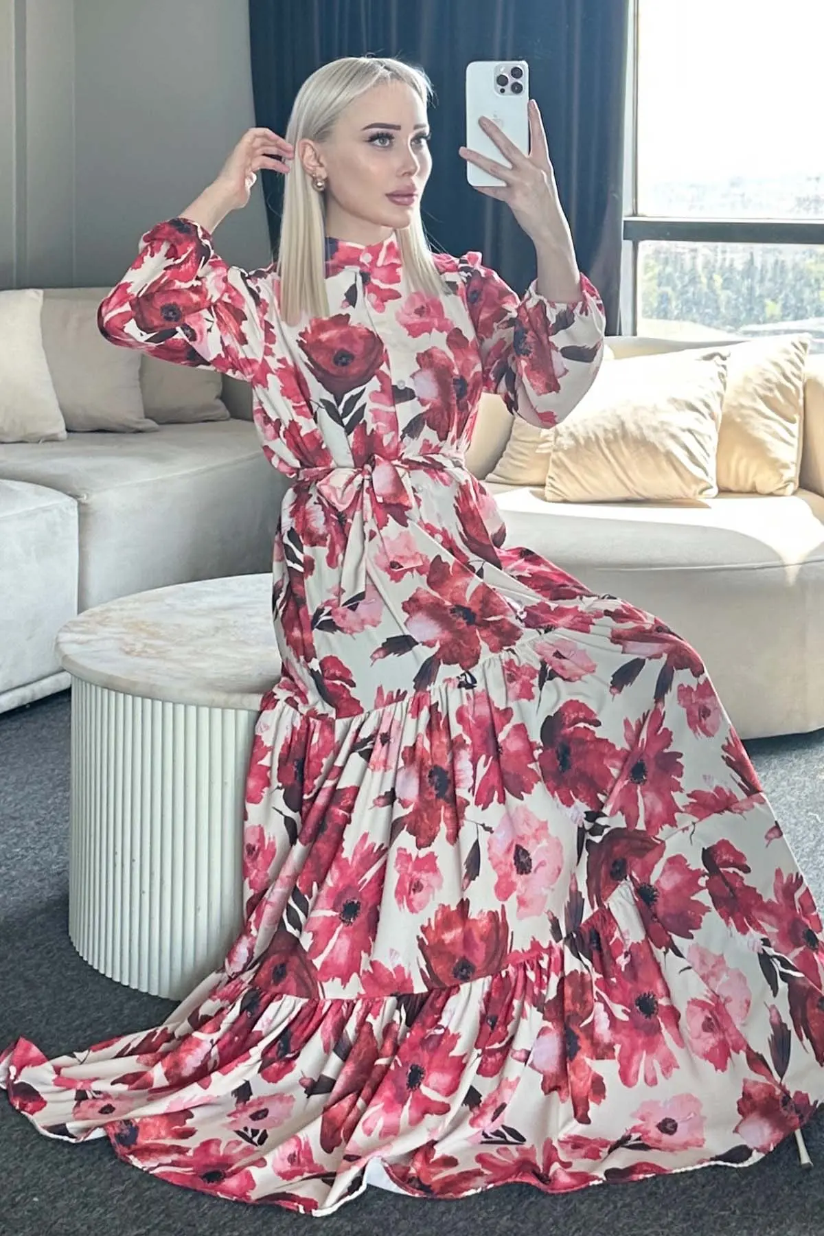 Floral Patterned Dress-detail